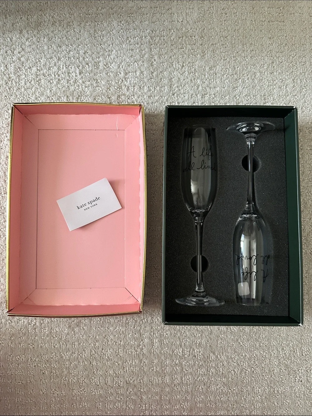 Kate Spade Champagne Flutes - Set of 2 Champagne Flutes